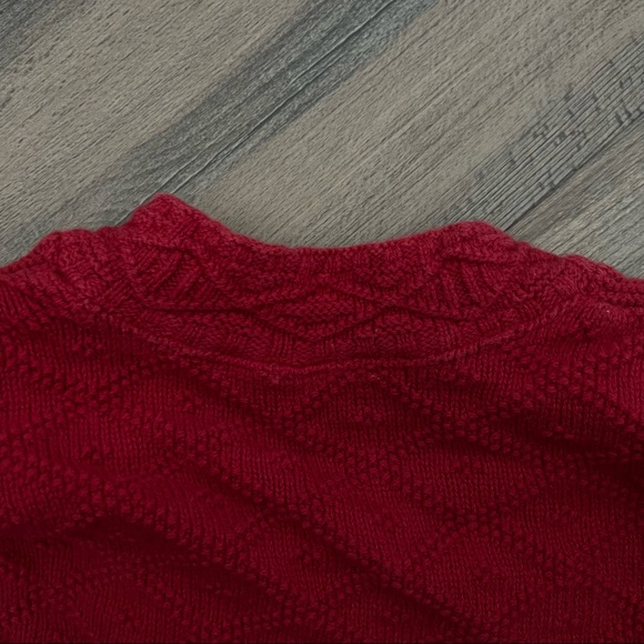 Vintage Best American Clothing Co Chunky Knit Patterned Sweater Red Size Medium - Picture 7 of 7
